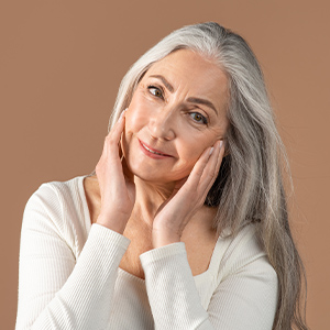 Shop for Aging Skin Skincare Products - Middle aged Woman with great skin