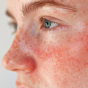 Shop for Roseacea Skincare Products - Woman with Roseacea