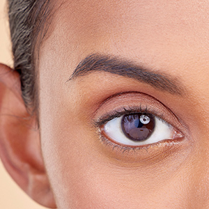 Shop for eye care products - a woman's eye